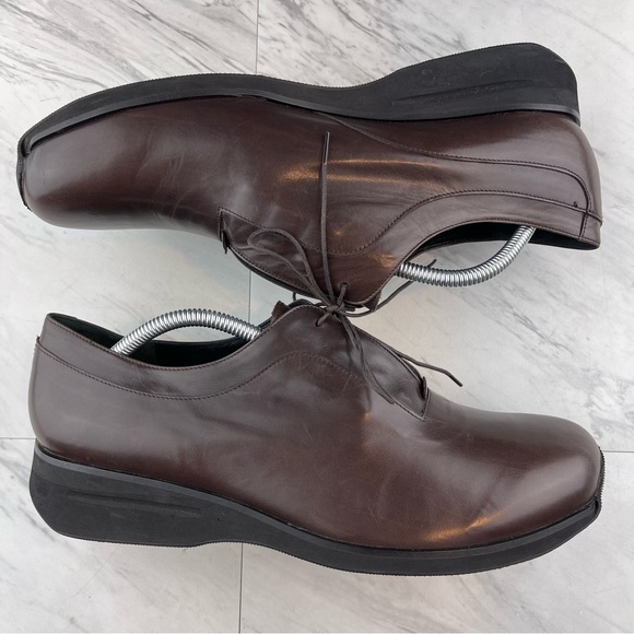 •Warren Edwards Men's Dress Shoes Size 11.5 Brown derby oxfords vibram sole - Picture 2 of 15